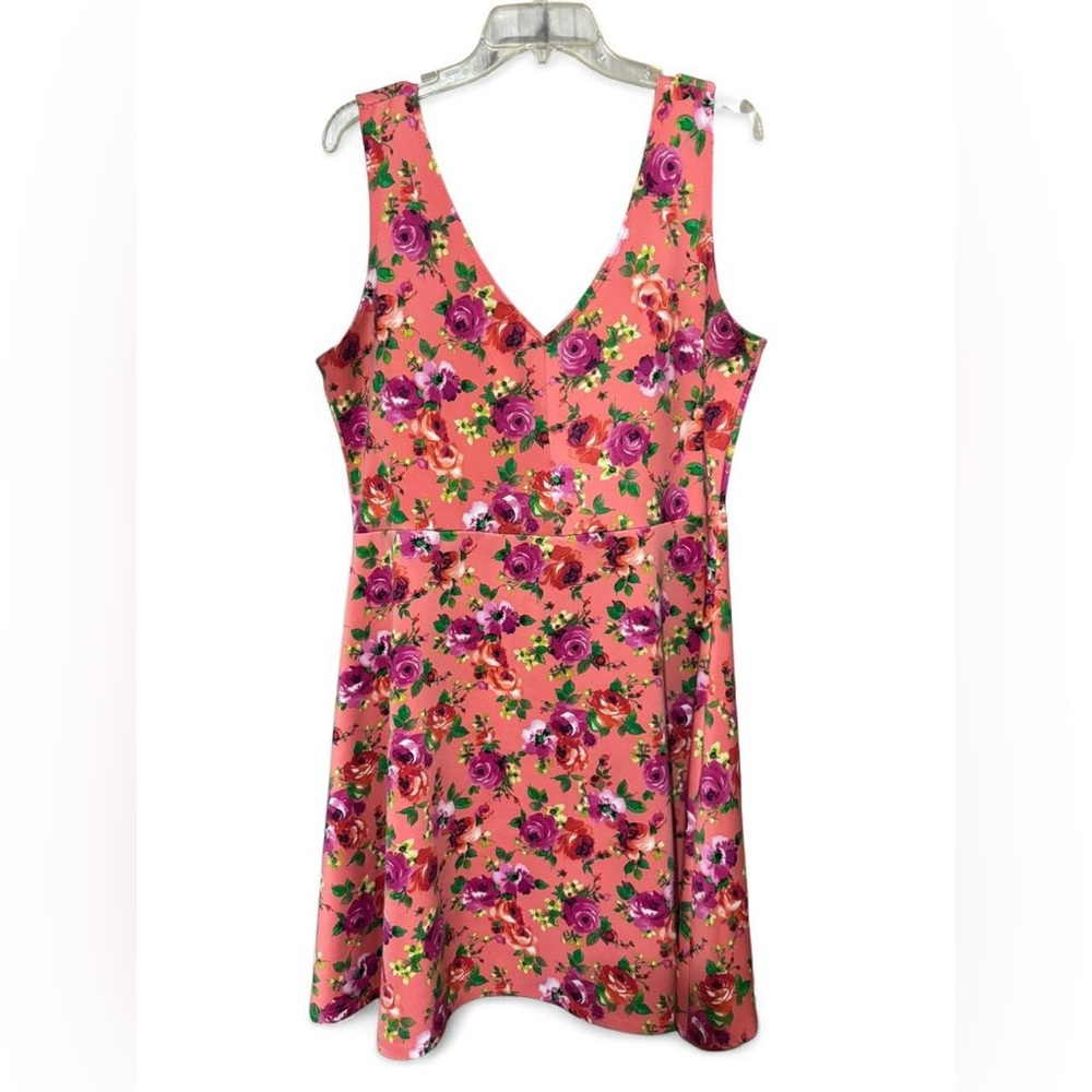 MYTH Plus 2X Floral Pink Sleeveless Dress